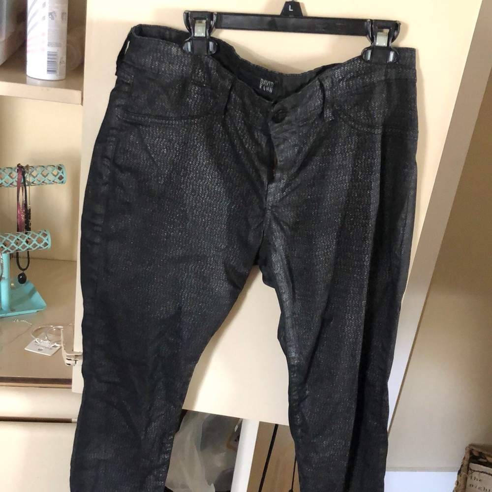 David Kahn sz 29 shiny detail black skinny jean